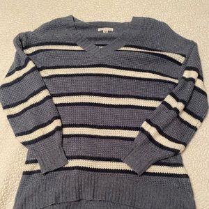 american eagle blue striped oversized sweater